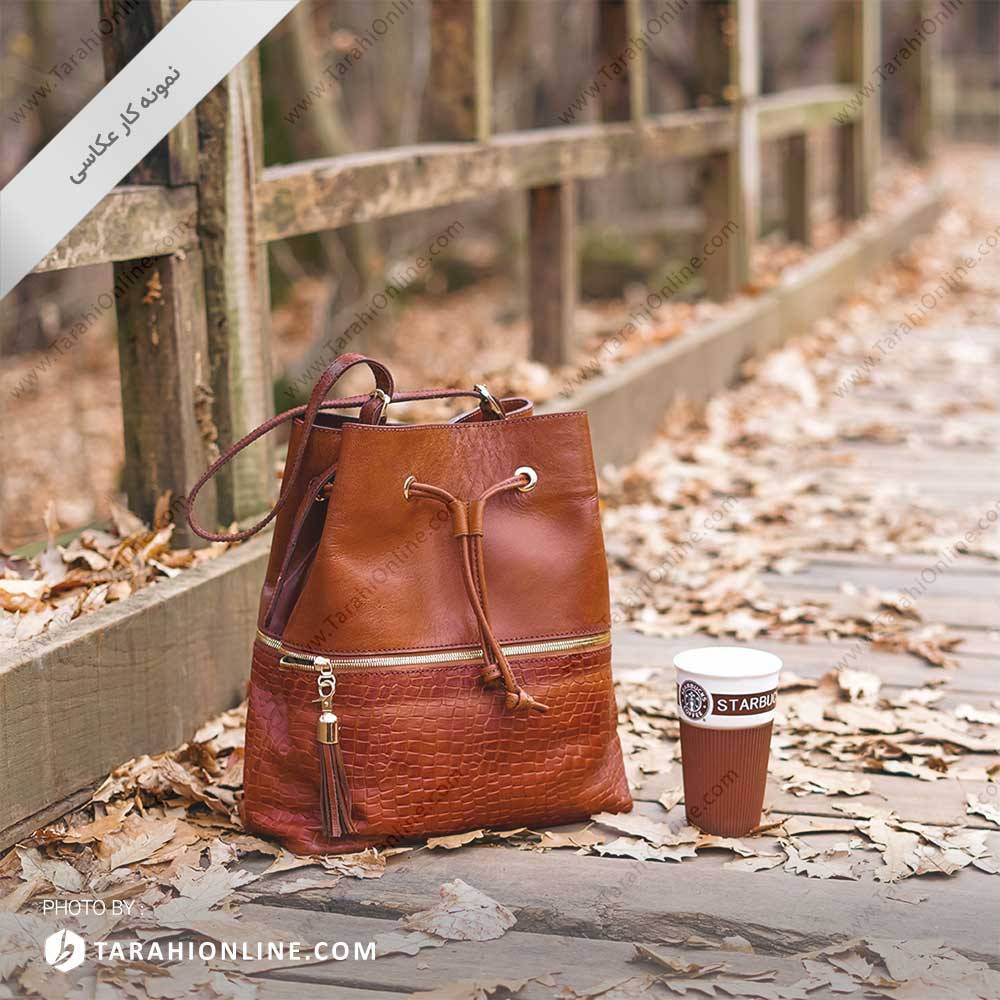 Photography of women's leather backpack